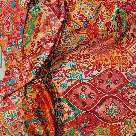 Lauren Ralph Lauren Pink Green And Blue Tankini Bathing Suit Top Size 12 - Picture 2 of 4